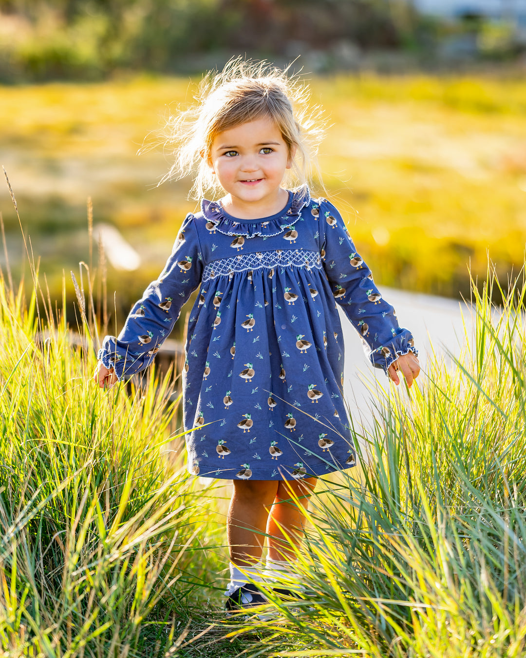 Madaket Mallards Smocked Dress