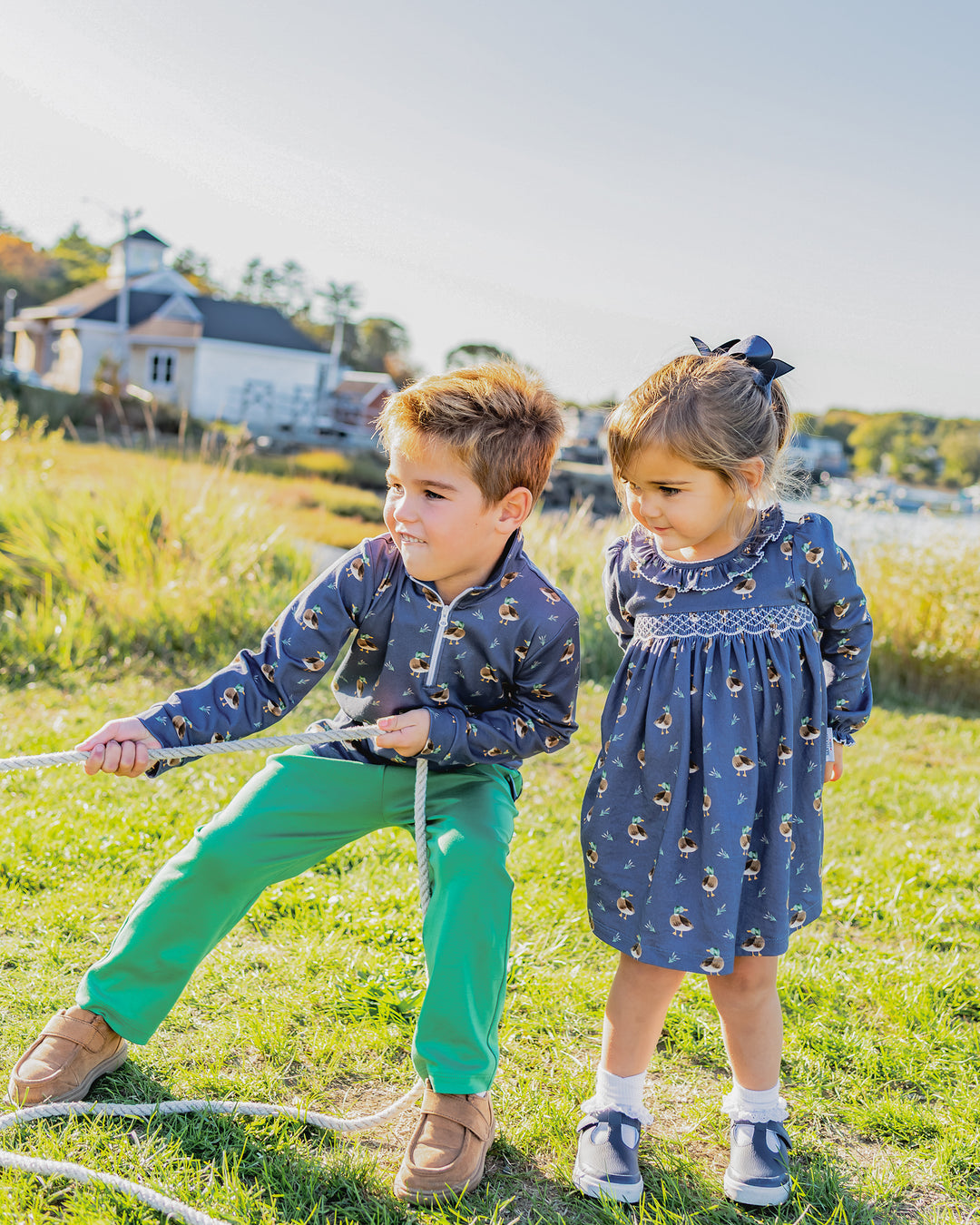 Madaket Mallards Smocked Dress