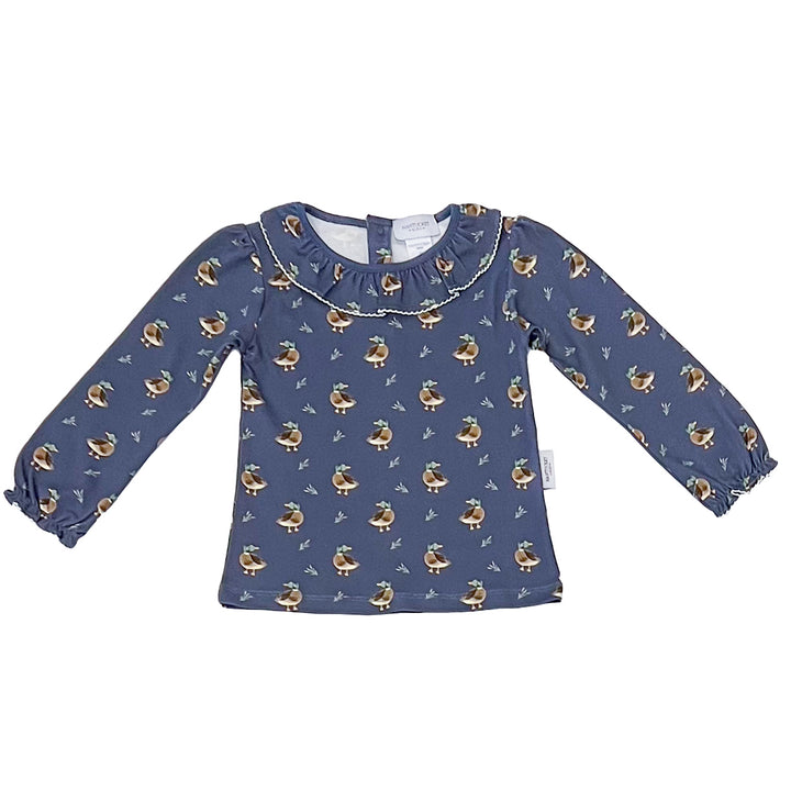 Riley Ruffle Top-Madaket Mallard