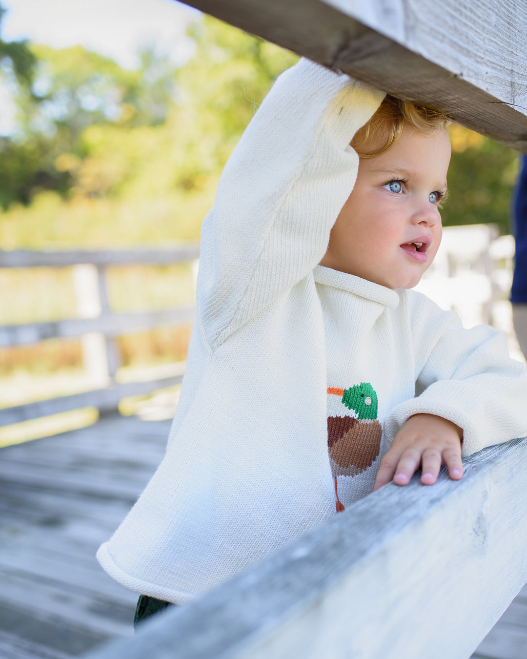 Mallard Roll Neck Sweater-Ivory