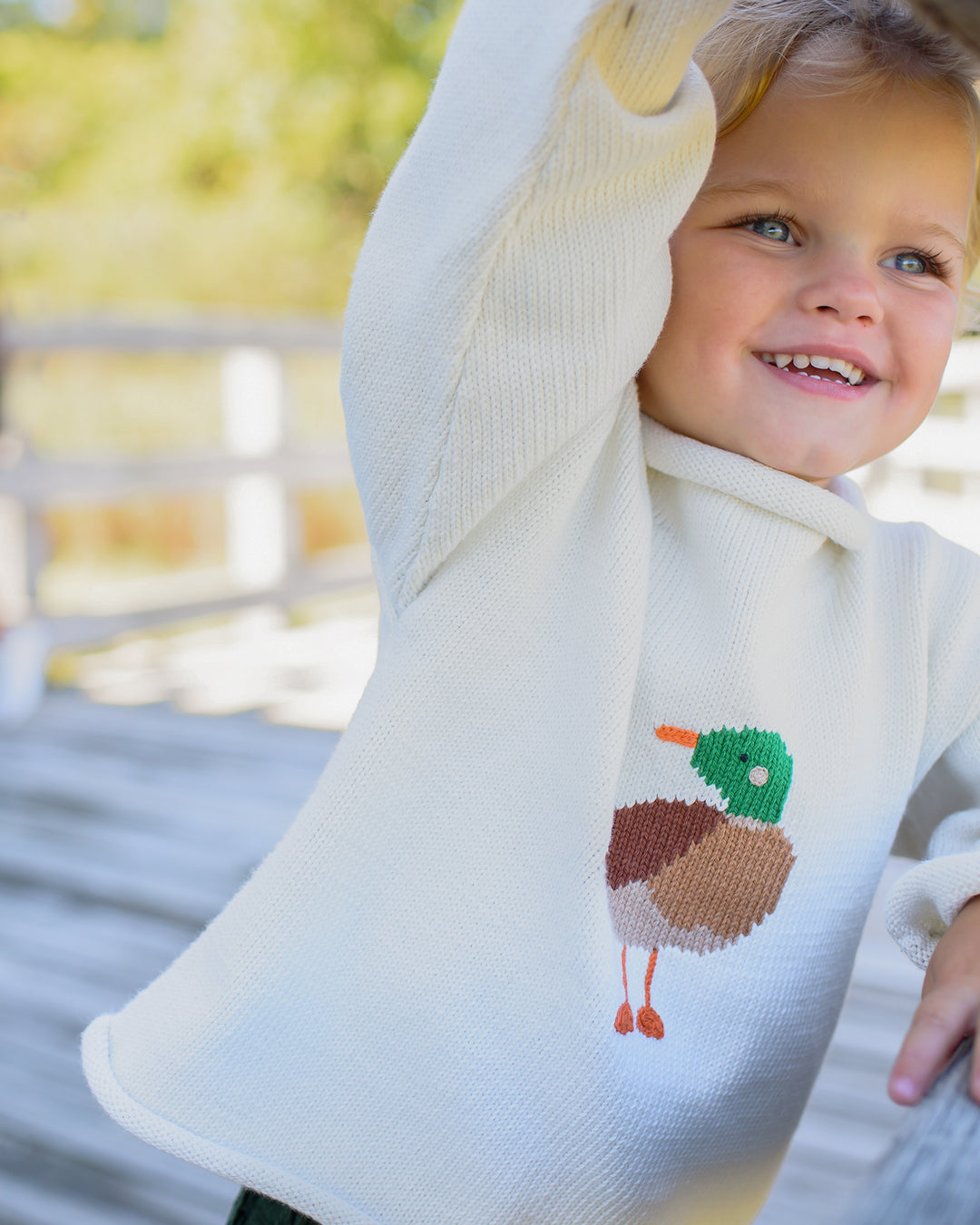 Mallard Roll Neck Sweater-Ivory