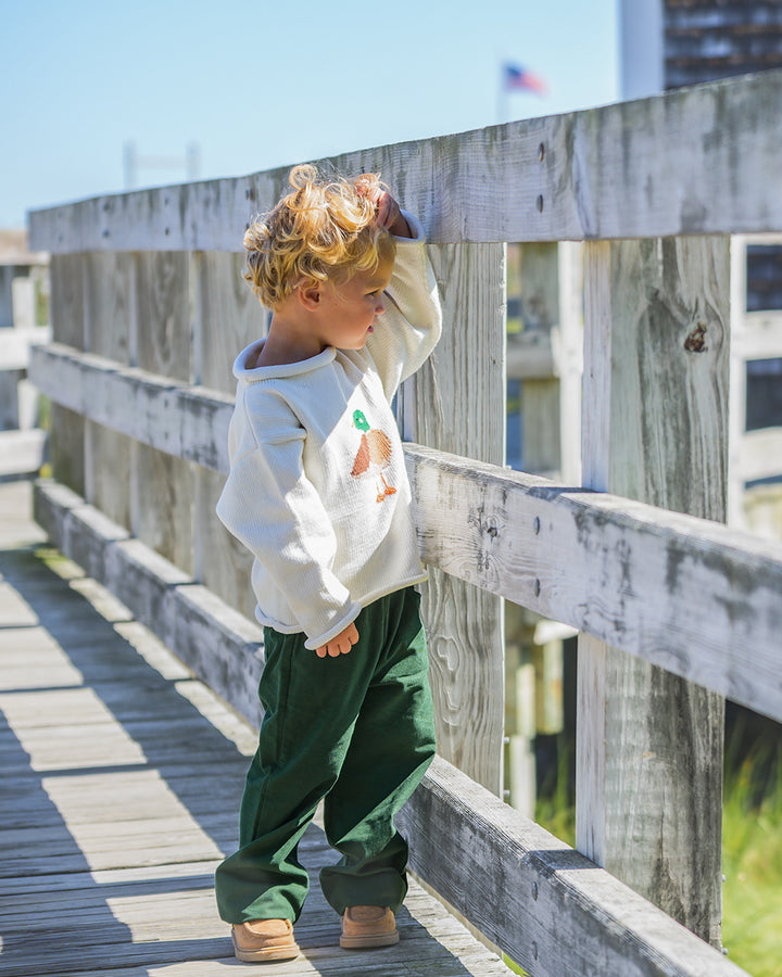 Mallard Roll Neck Sweater-Ivory
