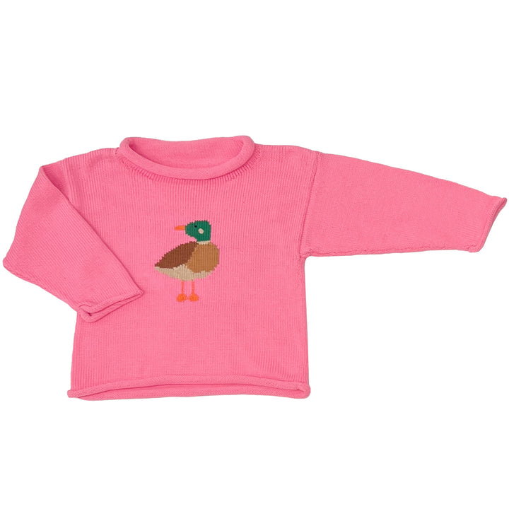 Mallard Roll Neck Sweater-Bubblegum