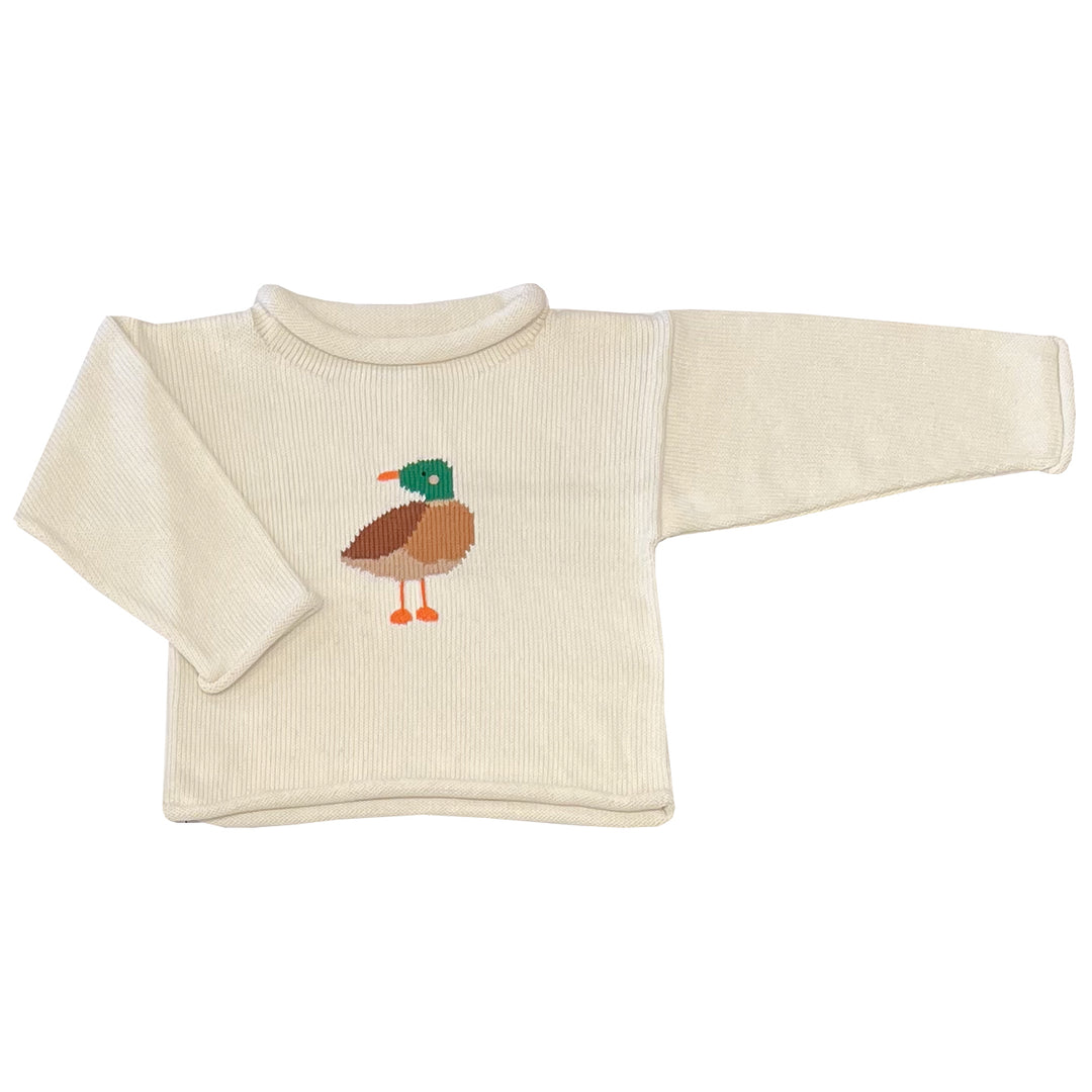 Mallard Roll Neck Sweater-Ivory