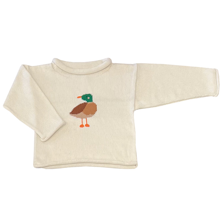 Mallard Roll Neck Sweater-Ivory