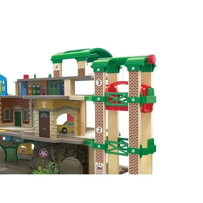 Hape Multi-Level Railway City Set