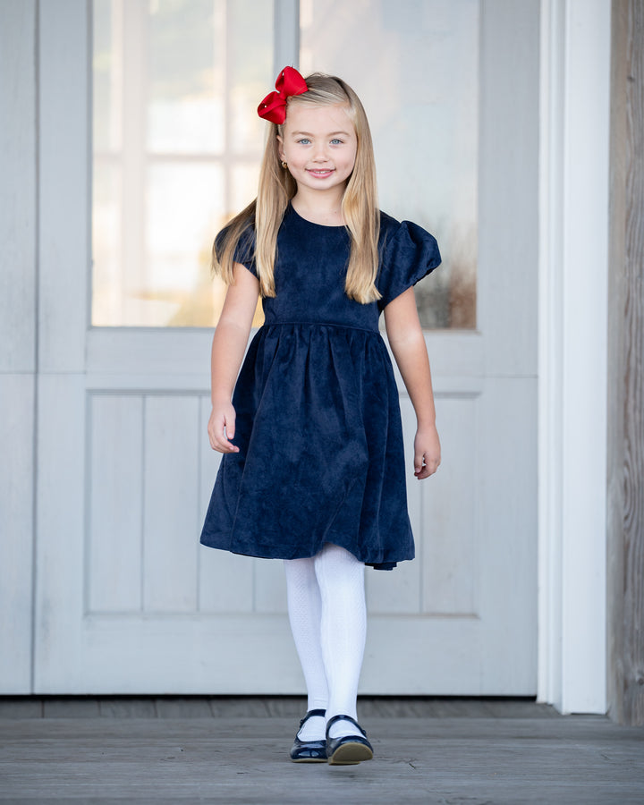 Elyse Dress with Royal Stewart Tartan Sash