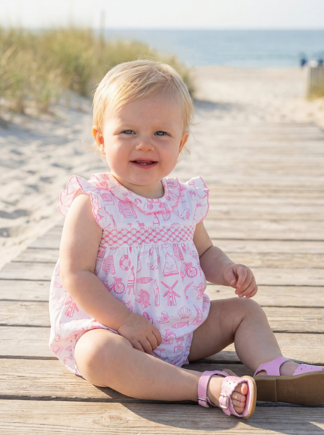 Nantucket Collection Smocked Pima Bubble