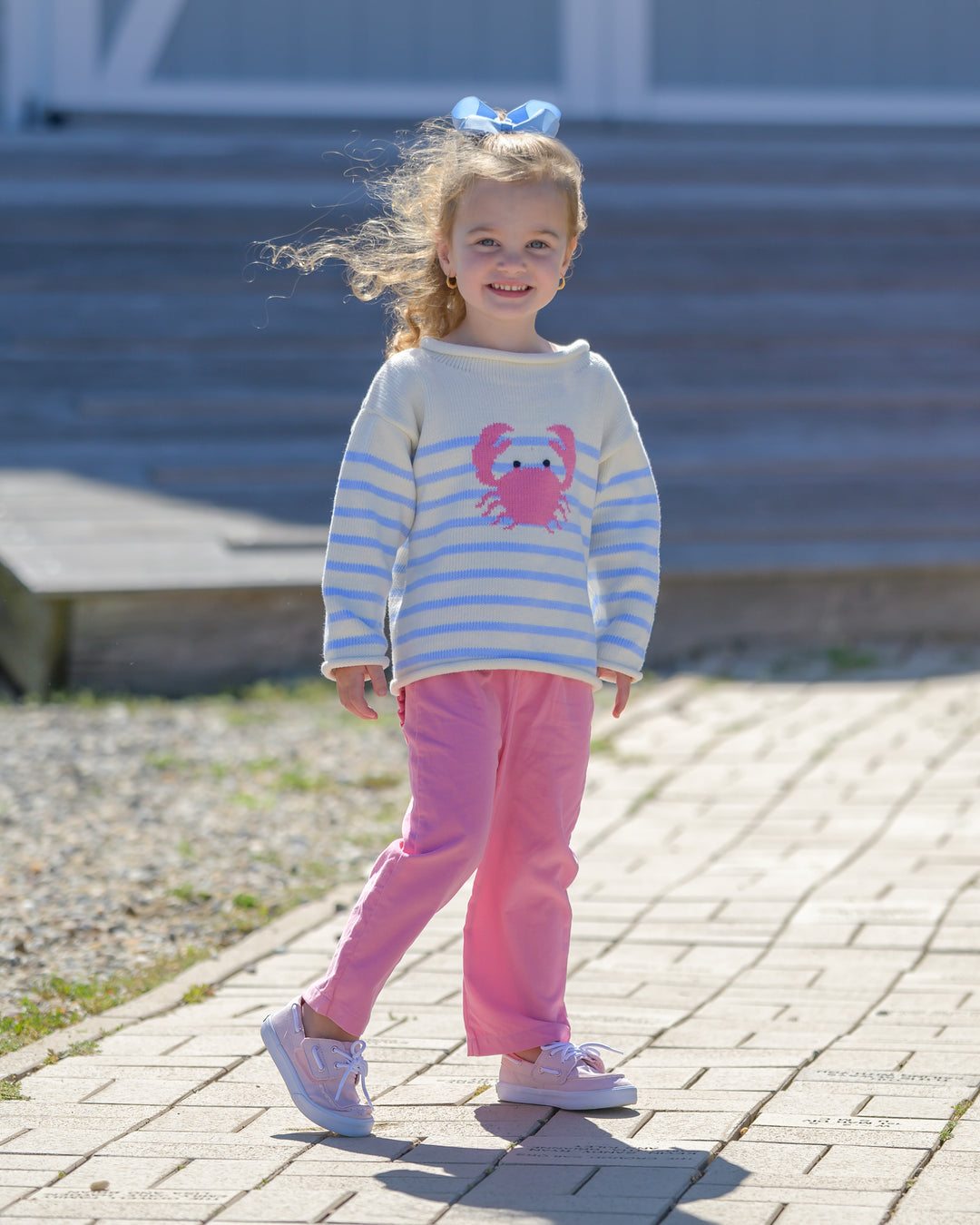 Crab Roll Neck Sweater-Pink