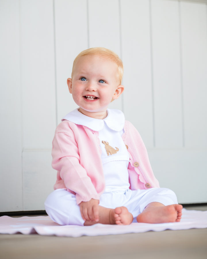 Playful Pup Pima Playsuit-Pink