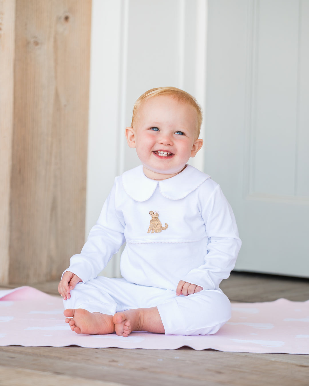 Playful Pup Pima Playsuit-Pink
