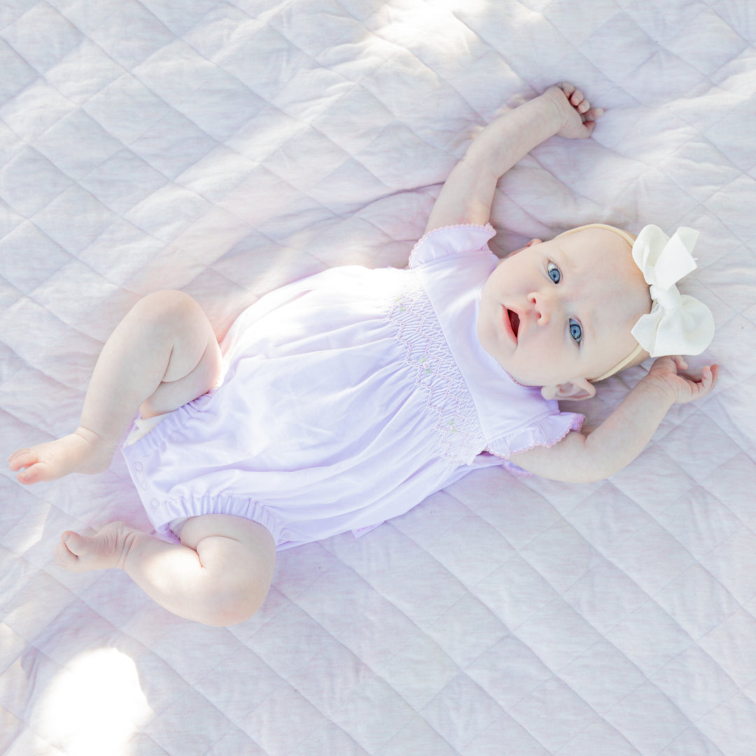 Cottage Roses Smocked Pima Bubble