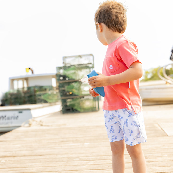 Essentials Pima Pull On Shorts-Blue Lobster