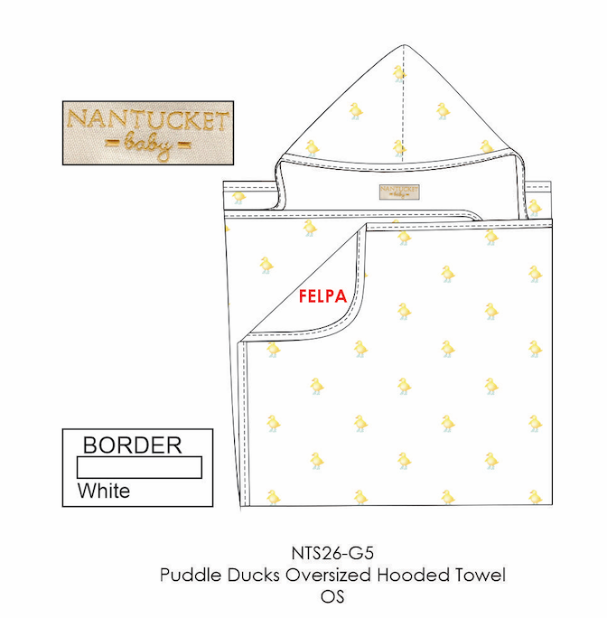 Puddle Ducks Oversized Hooded Towel