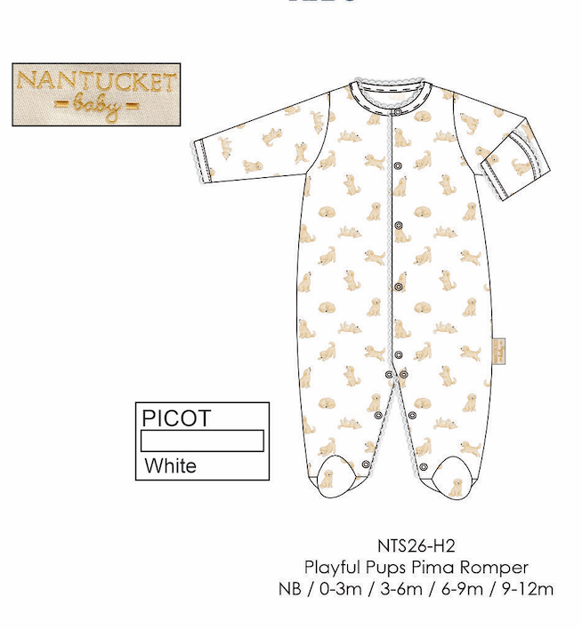 Playful Pups Footed Romper