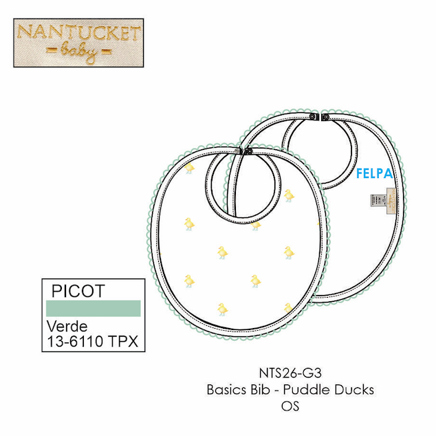Basics Bib-Puddle Ducks