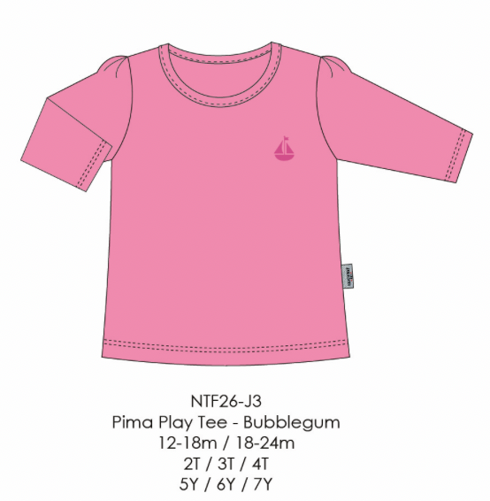 Pima Play Tee-Bubblegum