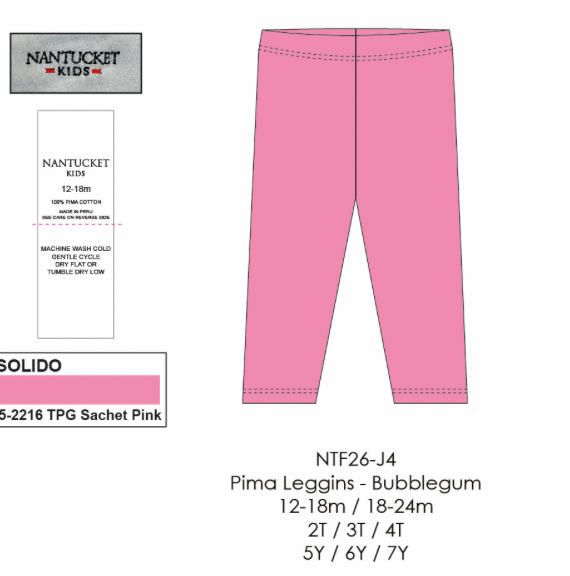 Pima Leggings-Bubblegum