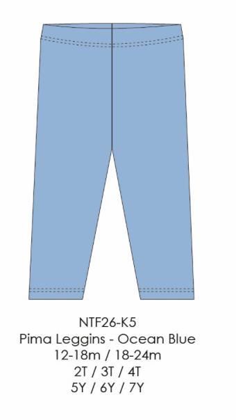 Pima Leggings-Ocean Blue