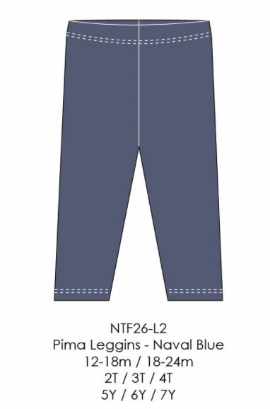 Pima Leggings-Naval Blue