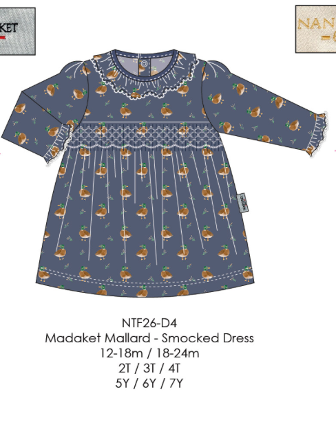 Madaket Mallards Smocked Dress