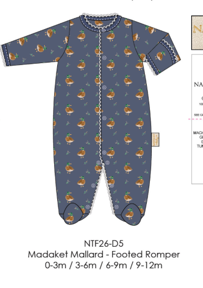 Madaket Mallards Footed Romper