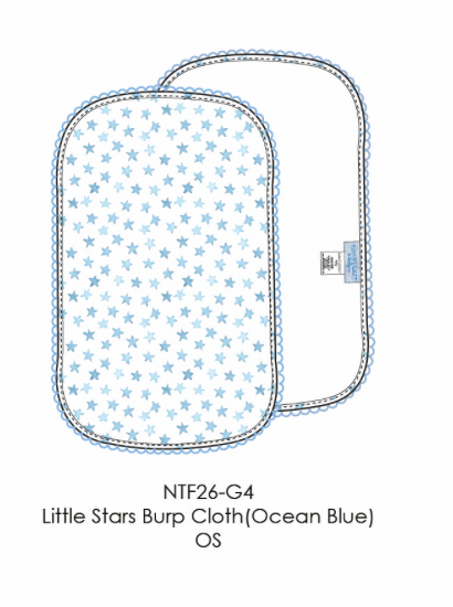 Little Stars Burp Cloth (Ocean Blue)