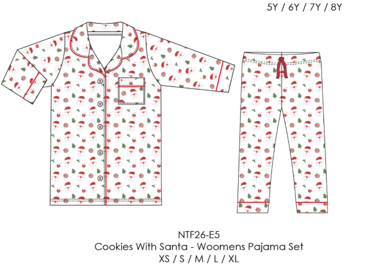 Cookies with Santa Women's Pajama Set