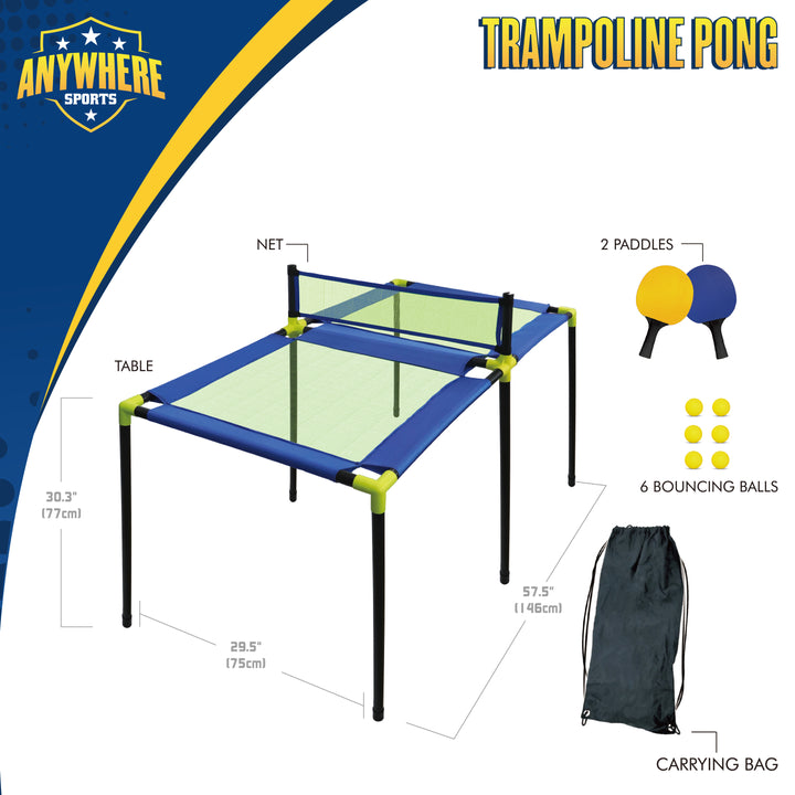 Trampoline Pong - Table Tennis Set