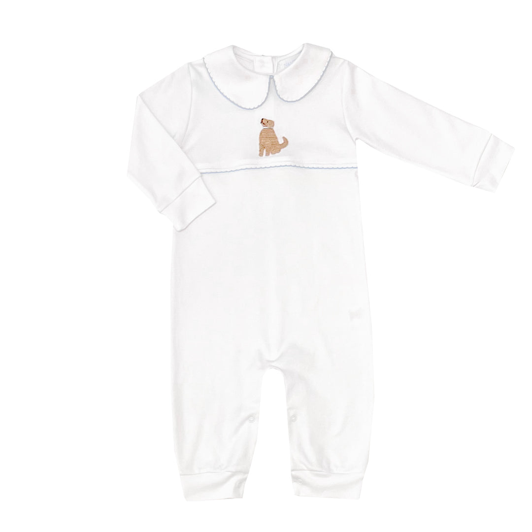 Playful Pup Pima Playsuit-Blue