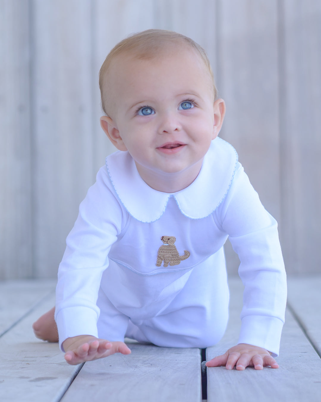 Playful Pup Pima Playsuit-Blue