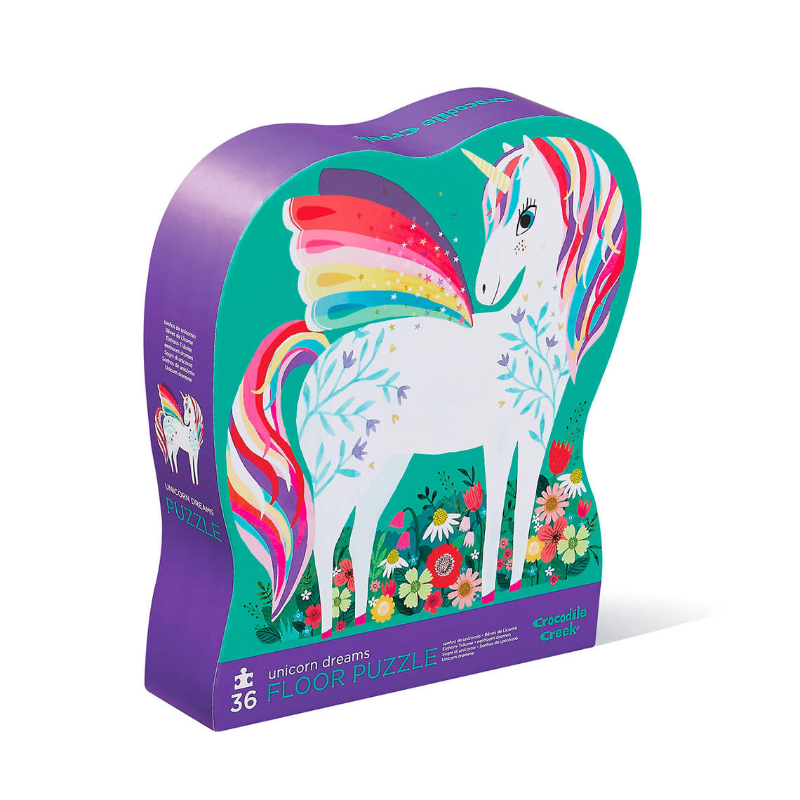 ユニコーンフォレスト 36ピースジグソーパズル Crocodile Creek 36-Piece Puzzle - Unicorn Dreams – Nantucket Kids