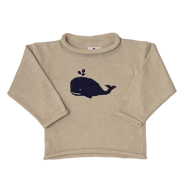 Whale Watch Roll Neck Oyster Grey