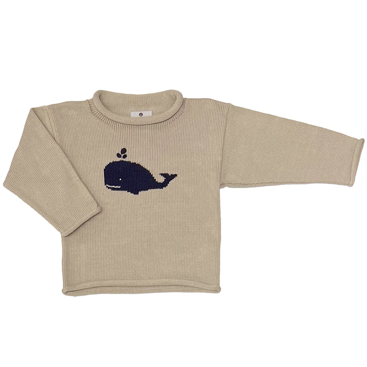 Whale Watch Roll Neck Oyster Grey