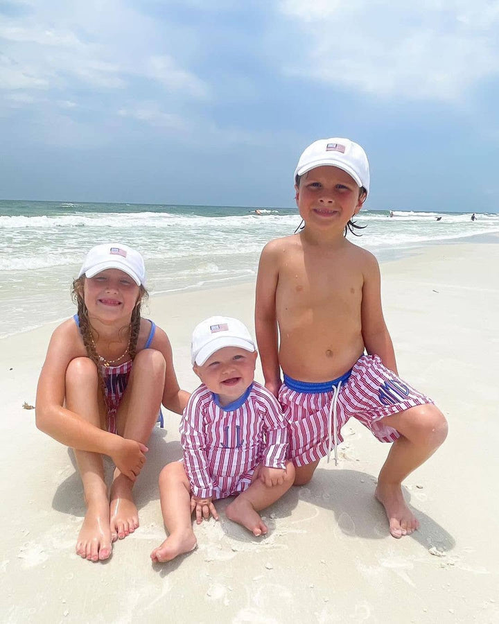 American Flag Baseball Hat (Baby, Youth, Junior): Youth (Ages 2-7)