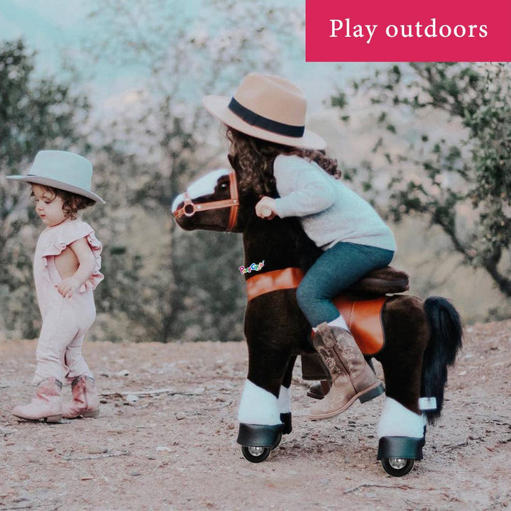 PonyCycle Ride-On Chocolate Brown Horse Model U for age 3-5