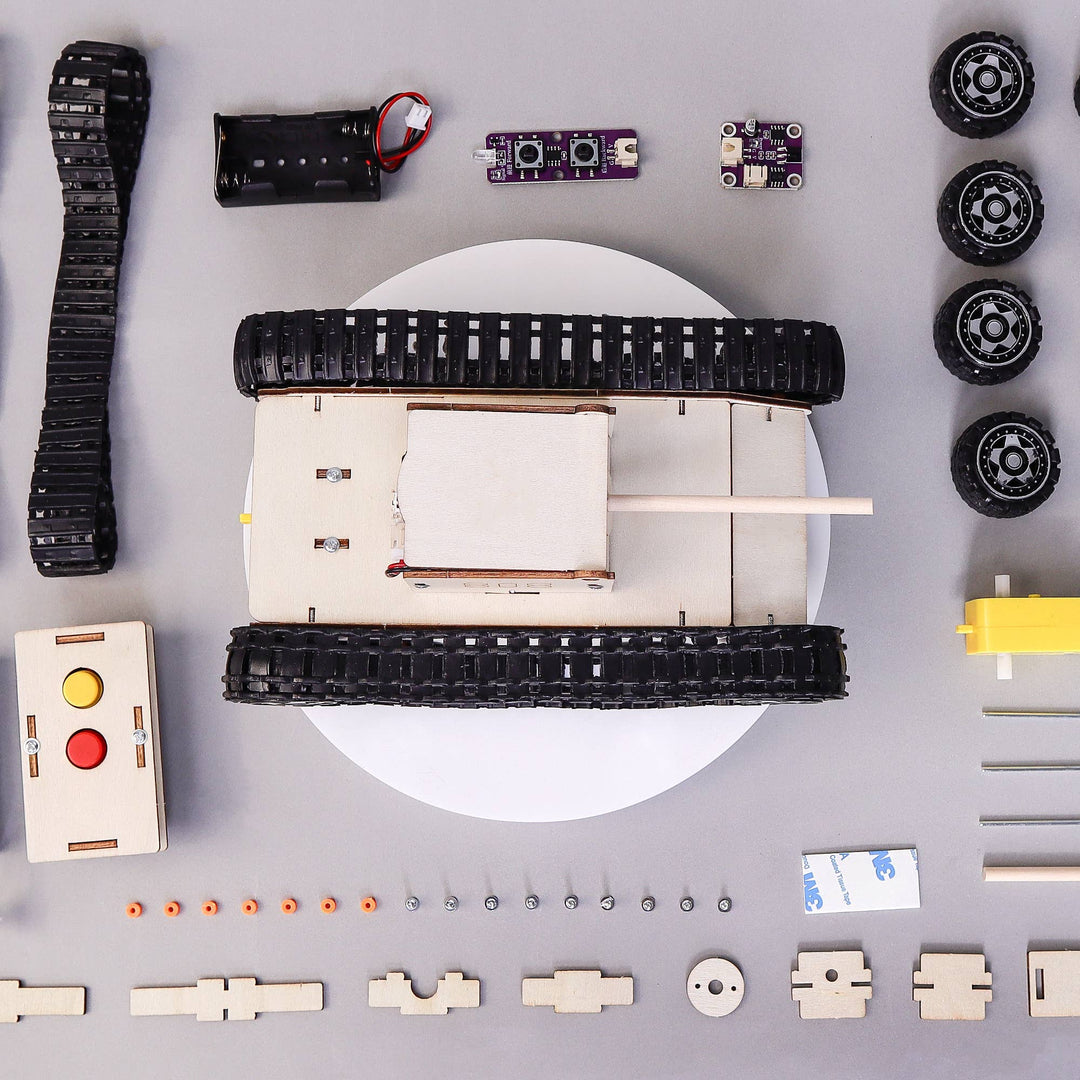 Remote Controlled Tank DIY Kit, STEM Toy, Craft Kit for Kids