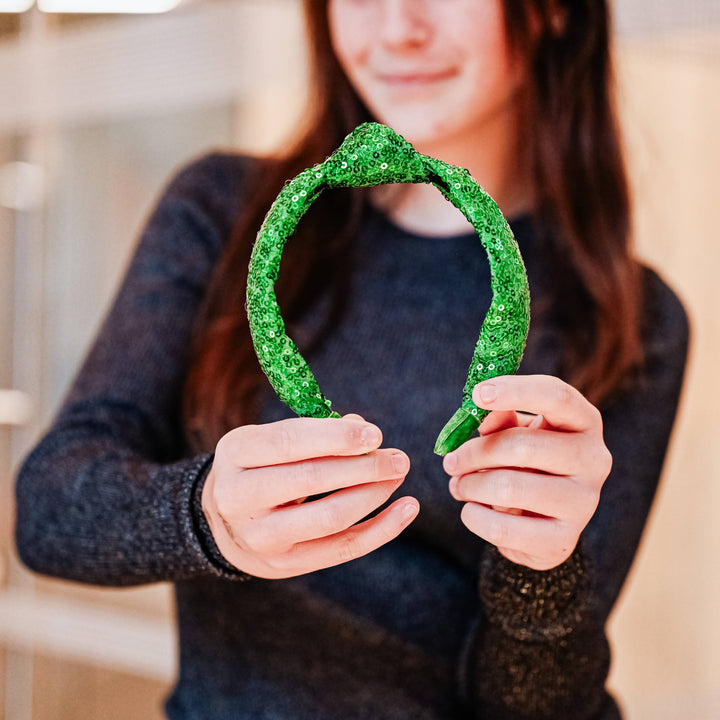 Sequin Knot Headband - Valentine's, Christmas, St. Patrick's: Green