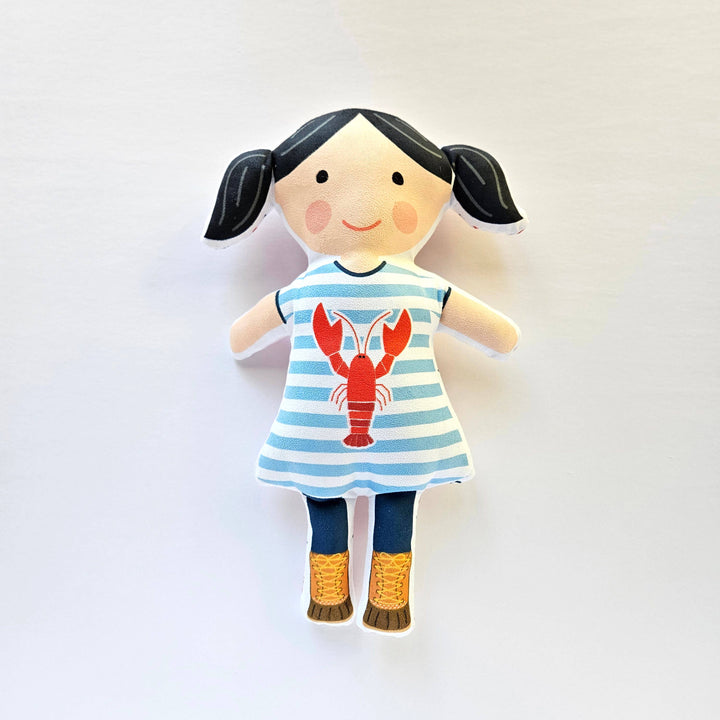 Sew Your Own Lobster Girl Doll Kit, Beginner Sewing Kit