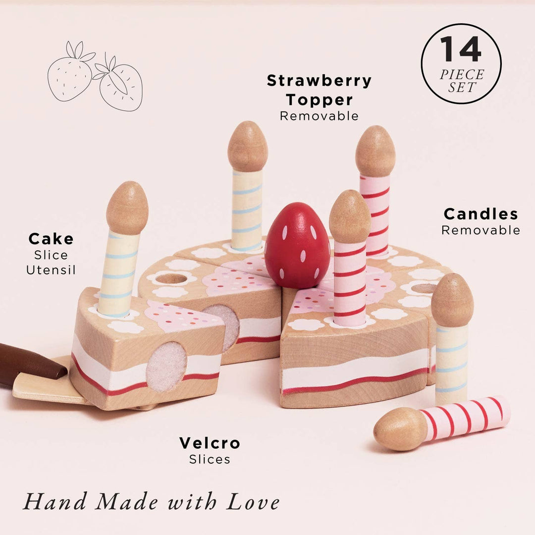 Sliceable Birthday Cake & Candles