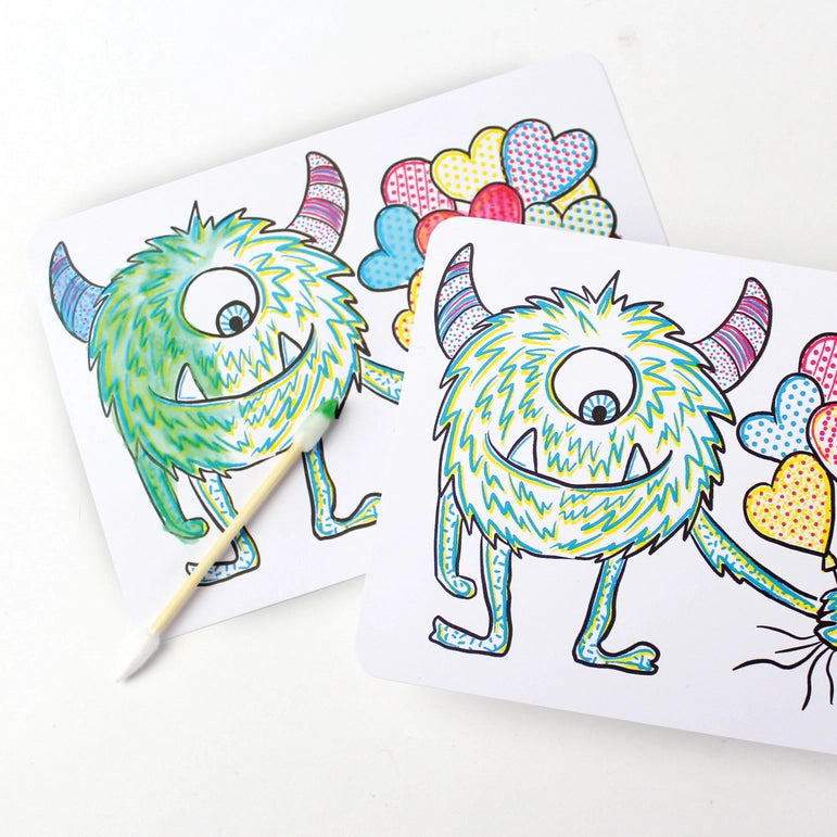 Paint with Water Valentines - Monster (Set of 18)