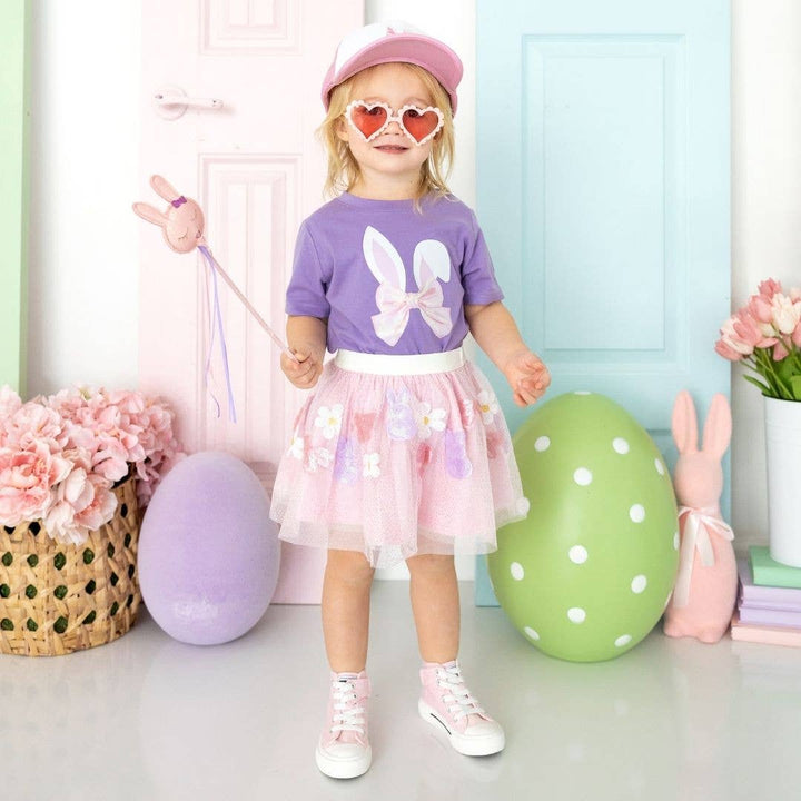 Bunny Bow Sequin Easter Tutu - Girls Clothes: 2-4Y
