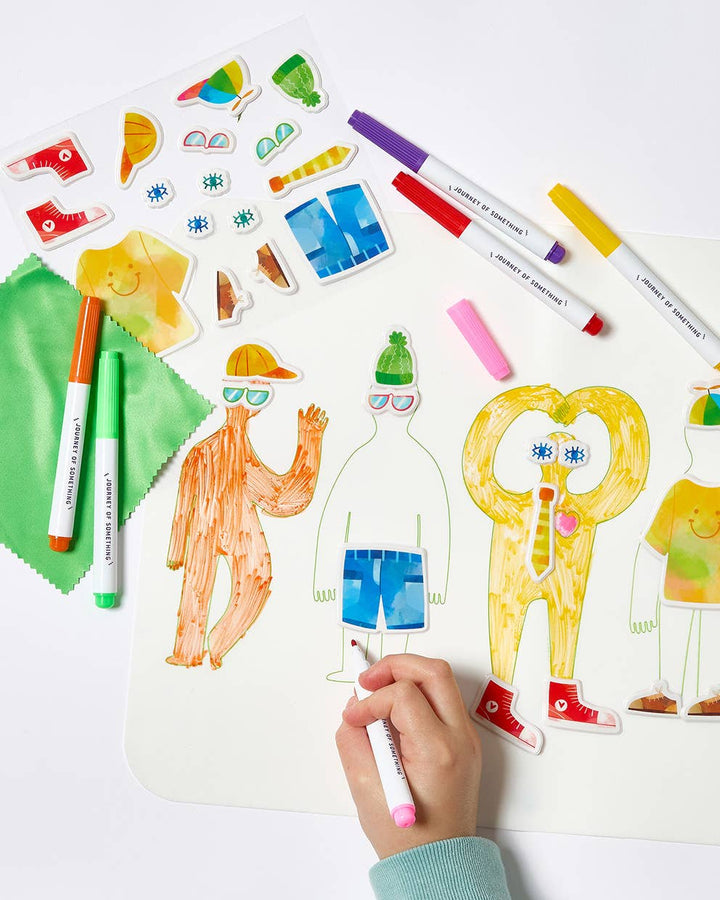 Wipeable Silicone Coloring Mat - Friends