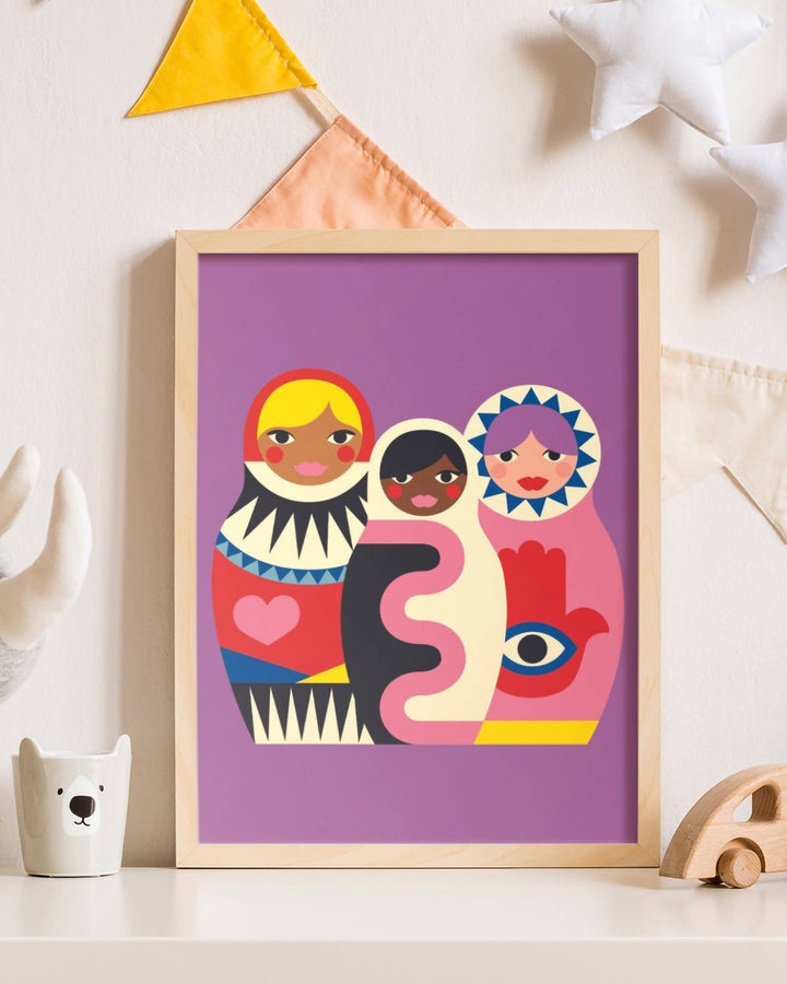 Paint by Numbers Kit & Canvas for Kids - Babushkas