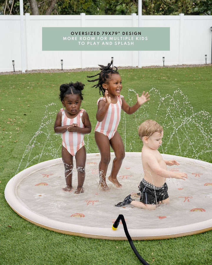 Sprinkler Splash Pad for Kids - Oversized Backyard Sprinkler: Surf Paradise