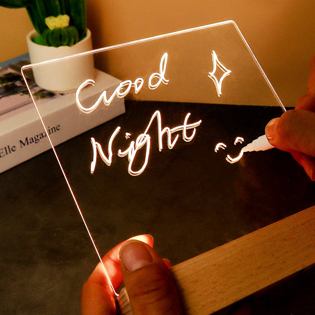 LED Writing Board – Reusable Message &amp; Reminder Light Board: Rectangle Base