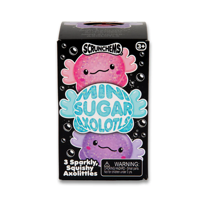 Scrunchems® Mini Sugar Axolotls Squishy Fidget Toy (3pc)