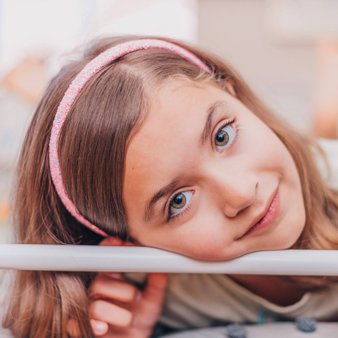 Glitter Headband - Thin Hairbands for Kids: Multi-Colored