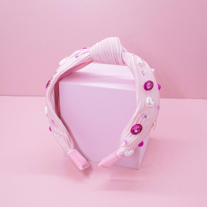 Valentine's Day Embellished Knot Headband
