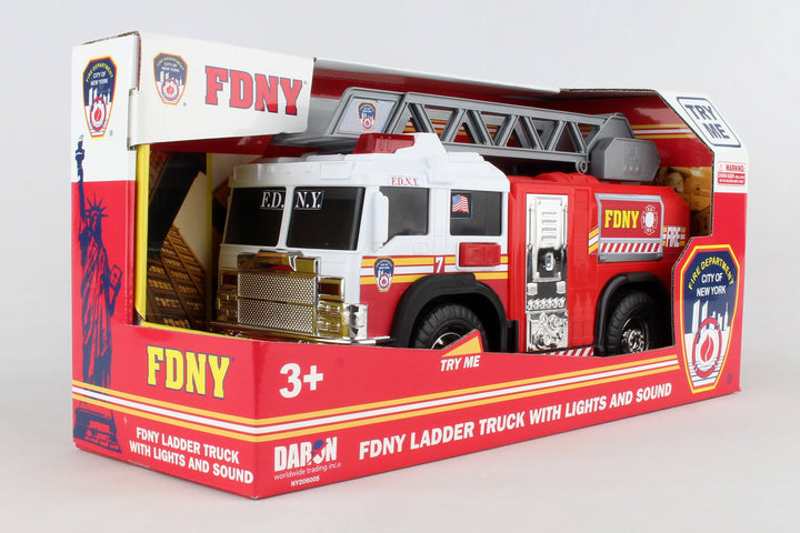 FDNY Fire Ladder Truck with Lights & Sound by Daron